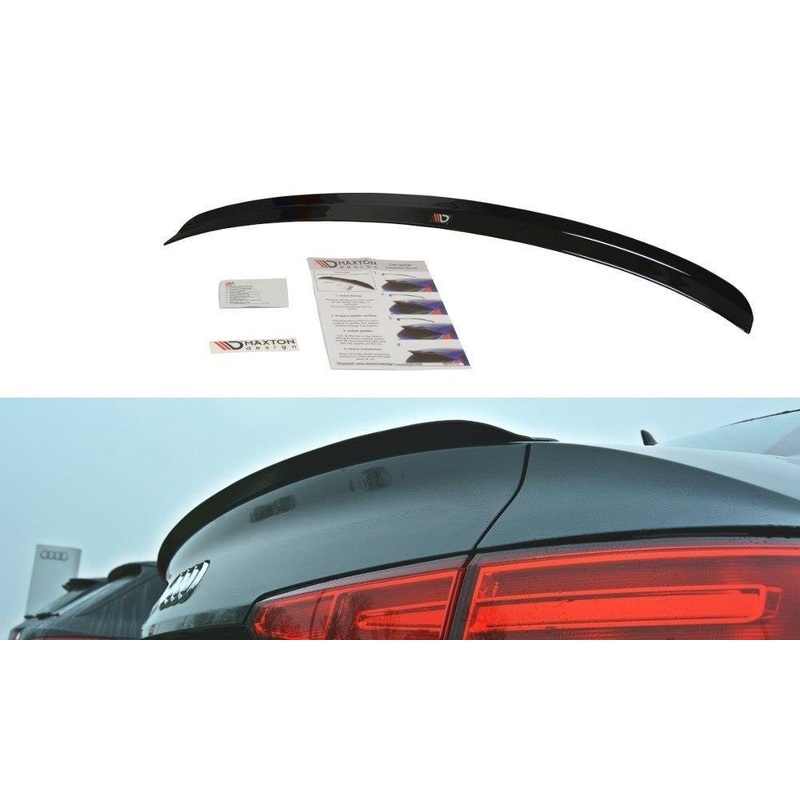 SPOILER CAP AUDI A4 S-LINE B9 SEDAN GLOSS BLACK