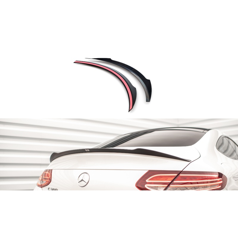 SPOILER EXTENSION MERCEDES- BENZ C-CLASS W205 COUPE AMG-LINE GLOSS BLACK