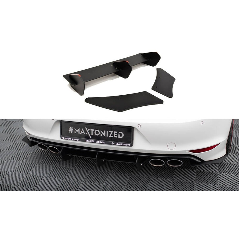 VW GOLF 7 R HATCHBACK REAR DIFFUSER & REAR SIDE SPLITTERS