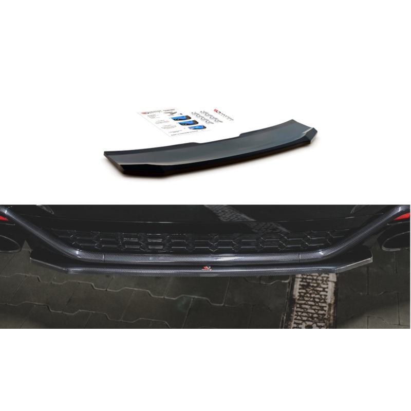 CENTRAL REAR SPLITTER AUDI RS5 F5 FACELIFT GLOSS BLACK