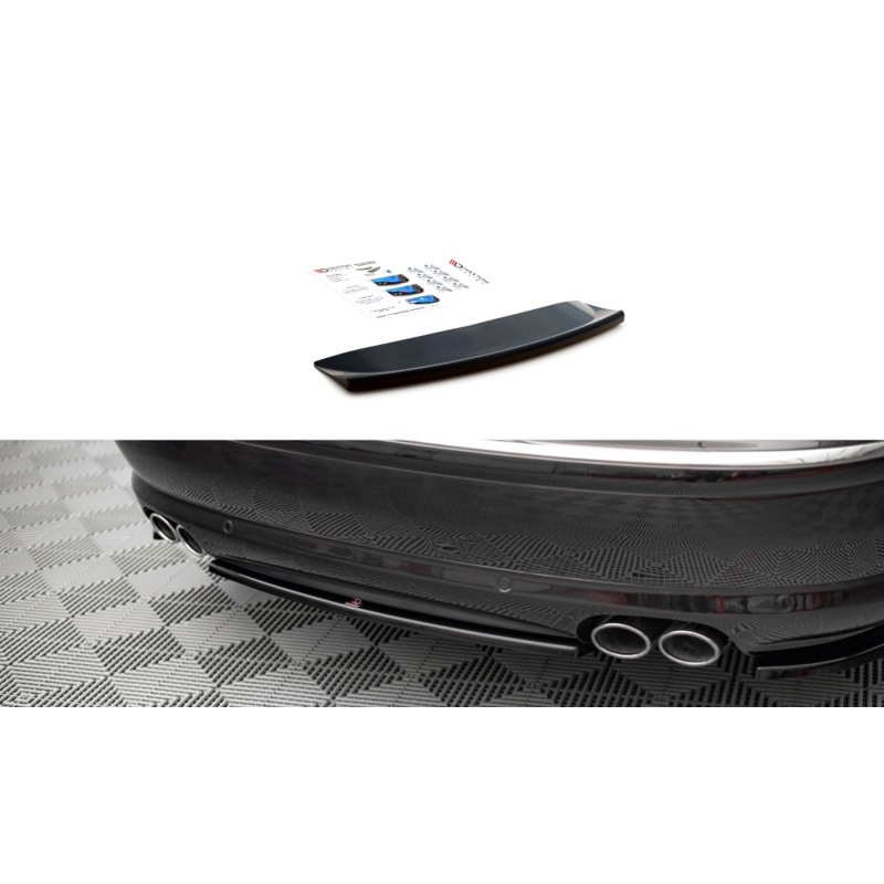 CENTRAL REAR SPLITTER AUDI S8 D3 GLOSS BLACK