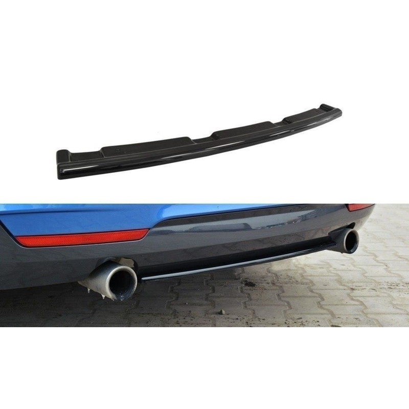 CENTRAL REAR SPLITTER BMW 4 F32 M-PACK (WITHOUT VERTICAL BARS) GLOSS BLACK