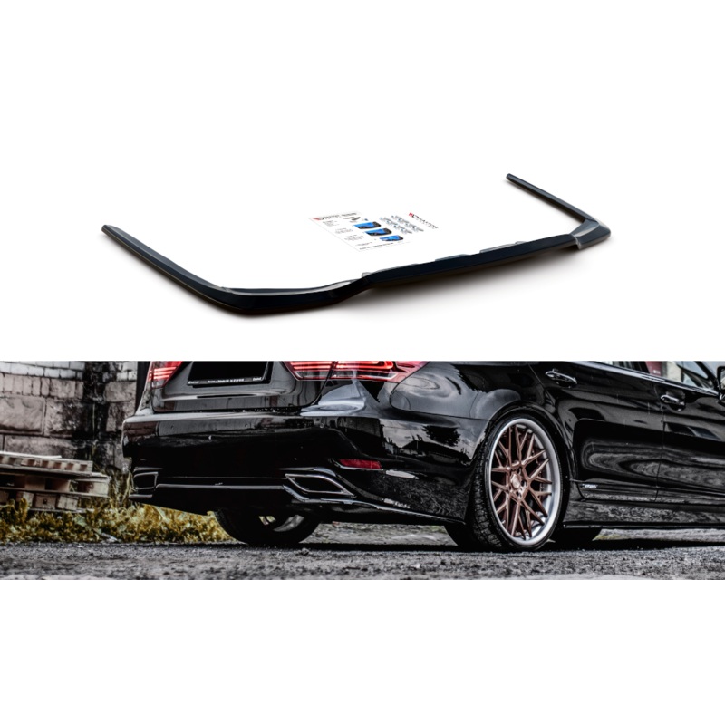 CENTRAL REAR SPLITTER LEXUS LS MK4 FACELIFT GLOSS BLACK