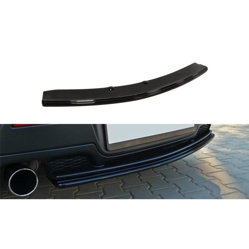 CENTRAL REAR SPLITTER MAZDA 3 MPS MK1 PREFACE (WITHOUT VERTICAL BARS) GLOSS BLACK