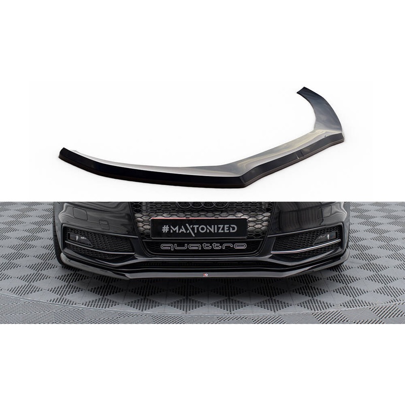 FRONT SPLITTER V.1 AUDI S4 / A4 S-LINE B8 FL GLOSS BLACK