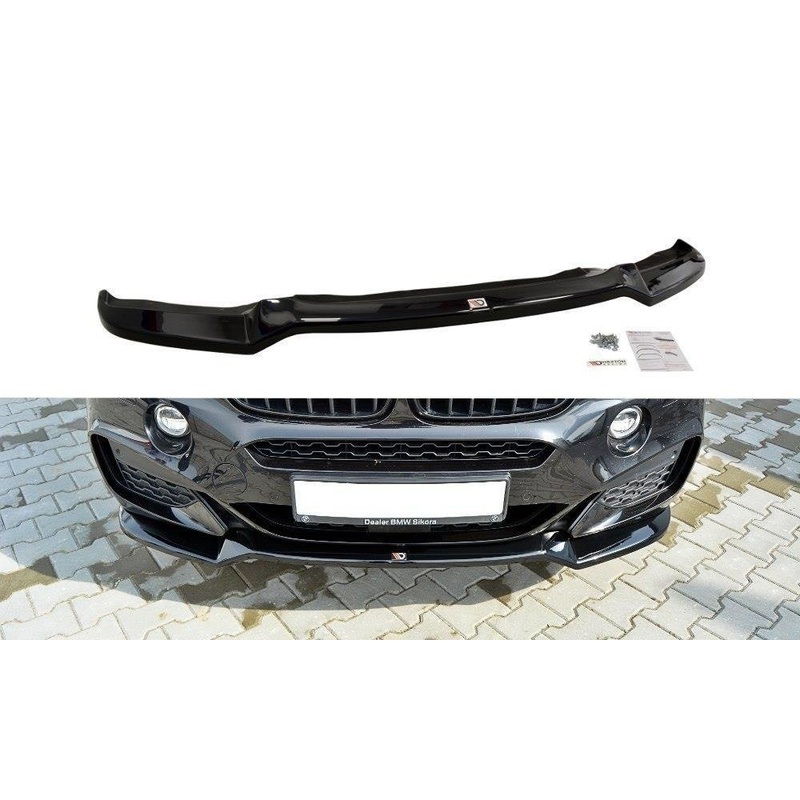 FRONT SPLITTER V.1 BMW X6 F16 MPACK GLOSS BLACK