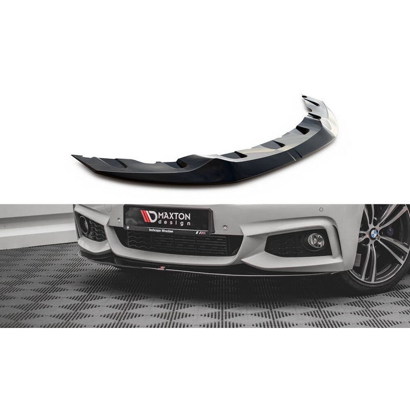 FRONT SPLITTER V.2 BMW 4 F32 M-PACK (GTS-LOOK) GLOSS BLACK