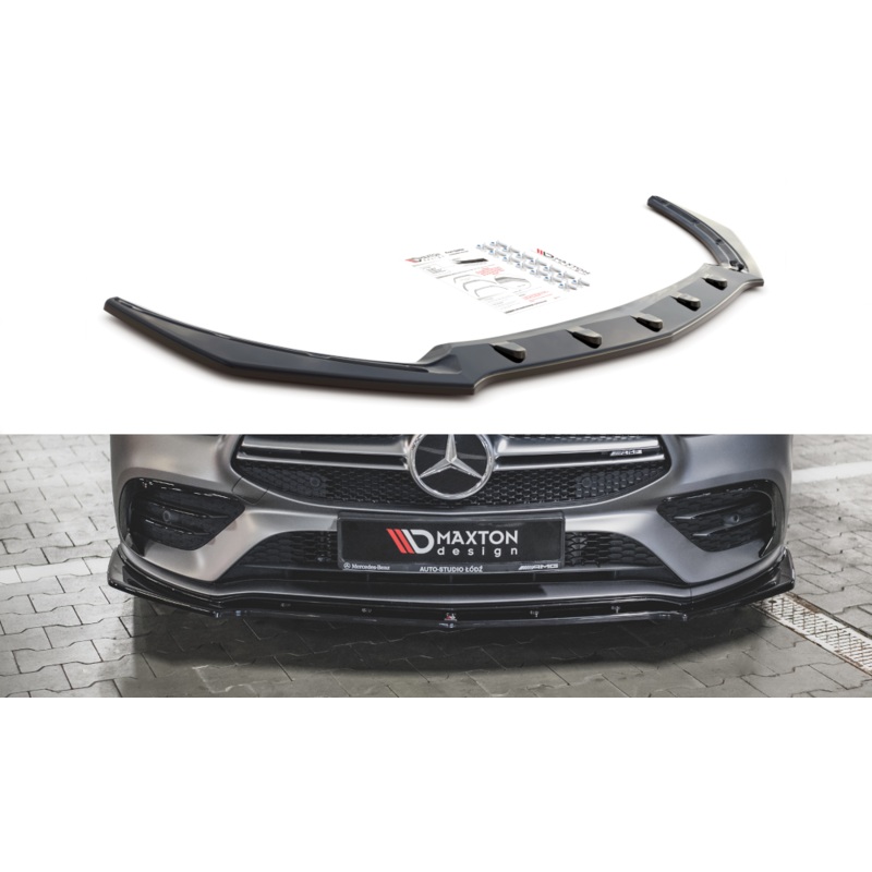 FRONT SPLITTER V.2 MERCEDES-AMG CLA 35 AERO C118 GLOSS BLACK