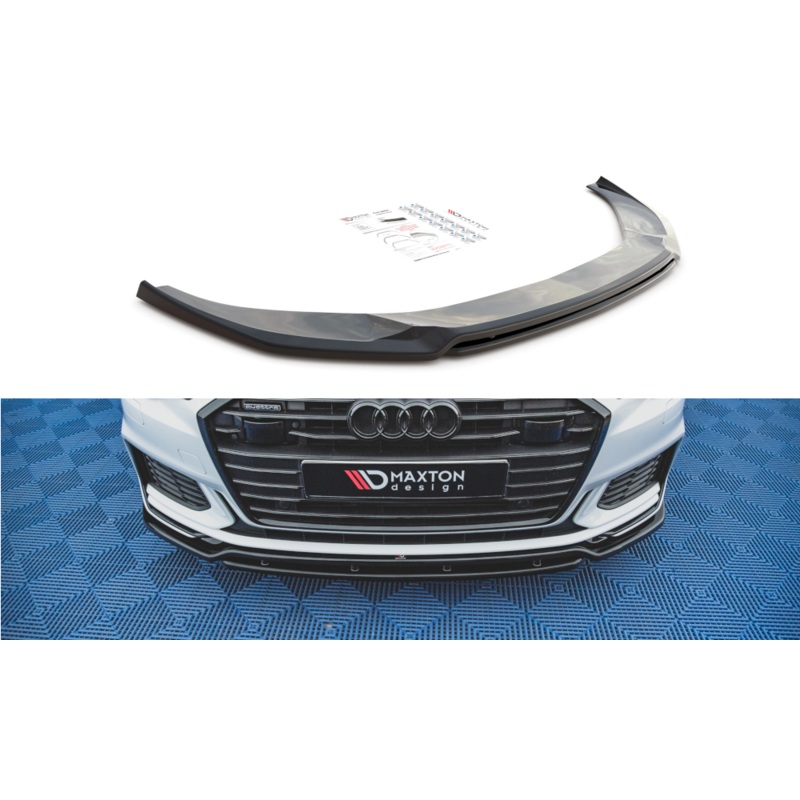 FRONT SPLITTER V.3 AUDI A6 S-LINE / S6 C8 GLOSS BLACK