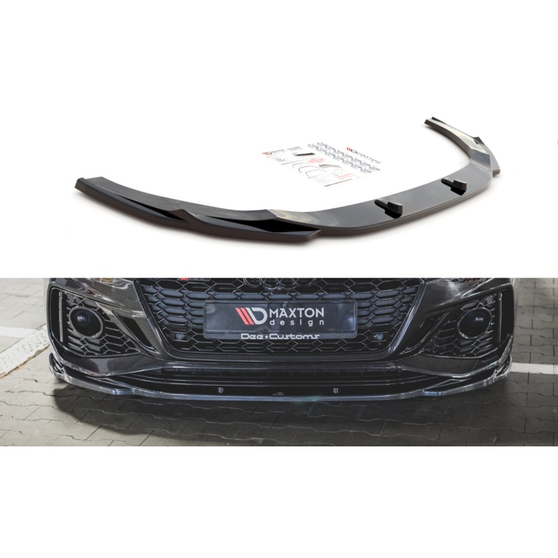 FRONT SPLITTER V.3 AUDI RS5 F5 FACELIFT GLOSS BLACK