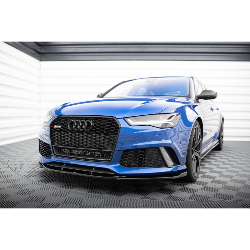 FRONT SPLITTER V.3 AUDI RS6 C7 GLOSS BLACK