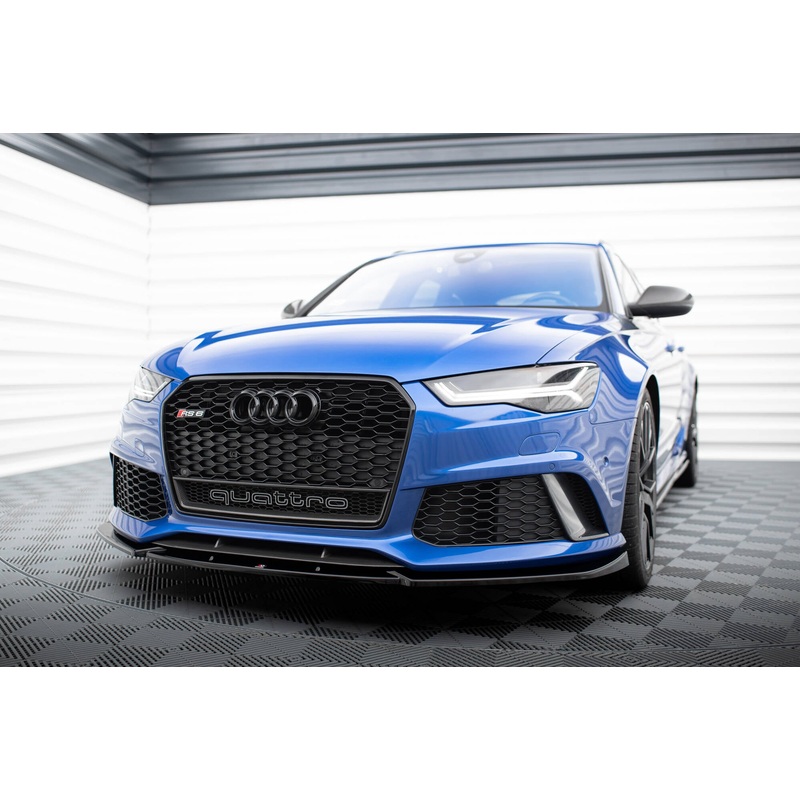 FRONT SPLITTER V.4 AUDI RS6 C7 GLOSS BLACK