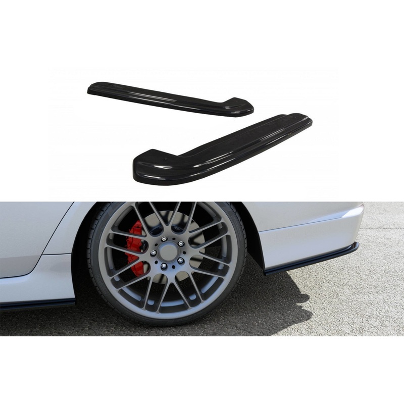REAR SIDE SPLITTERS ACURA TSX CL9 GLOSS BLACK