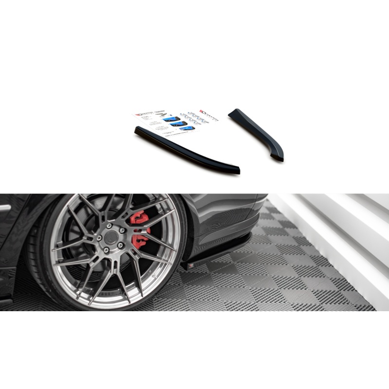 REAR SIDE SPLITTERS AUDI S8 D3 GLOSS BLACK