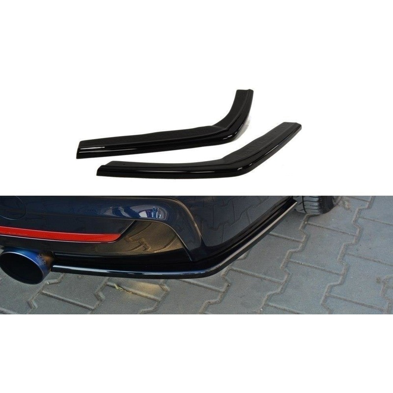REAR SIDE SPLITTERS BMW 4 F32 M-PACK GLOSS BLACK