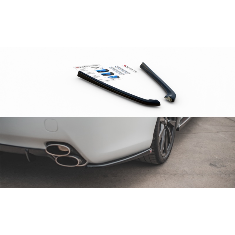 REAR SIDE SPLITTERS LEXUS IS F MK2 GLOSS BLACK