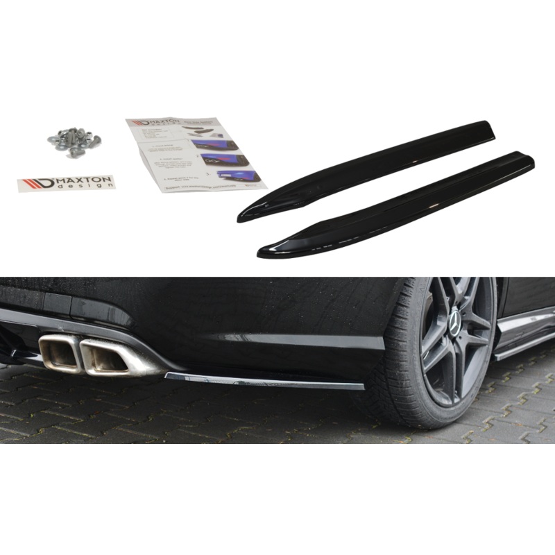 REAR SIDE SPLITTERS MERCEDES-BENZ E63 AMG W212 GLOSS BLACK