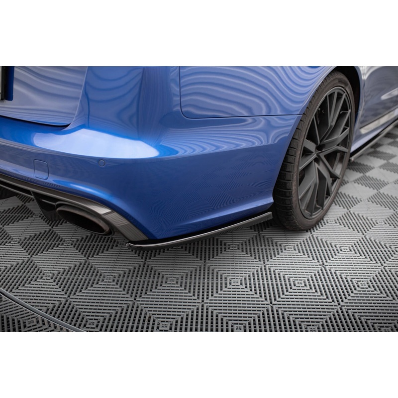 REAR SIDE SPLITTERS V.2 AUDI RS6 C7 GLOSS BLACK