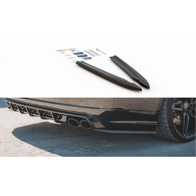 REAR SIDE SPLITTERS V.2 AUDI S8 D4 FACELIFT (set for Maxton valance) GLOSS BLACK