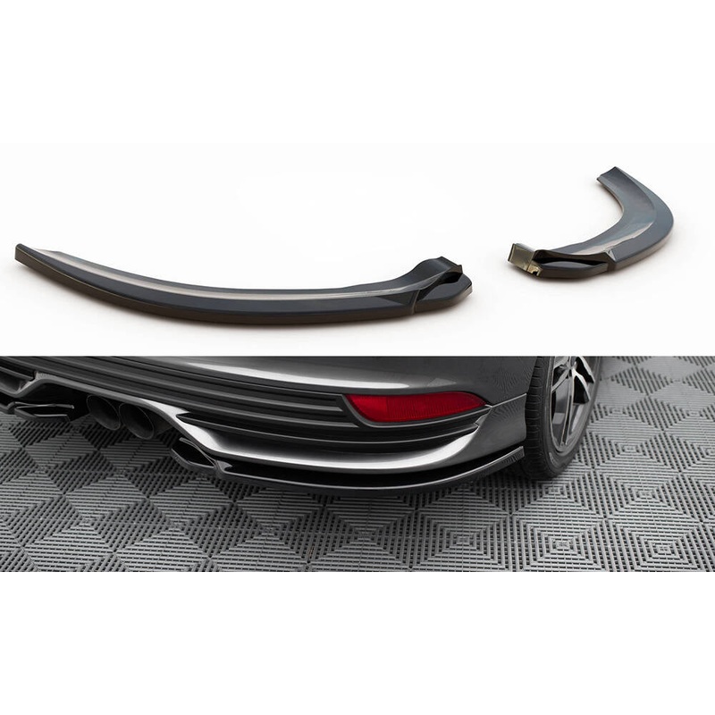 REAR SIDE SPLITTERS V.2 FORD FOCUS ST MK3 FACELIFT GLOSS BLACK