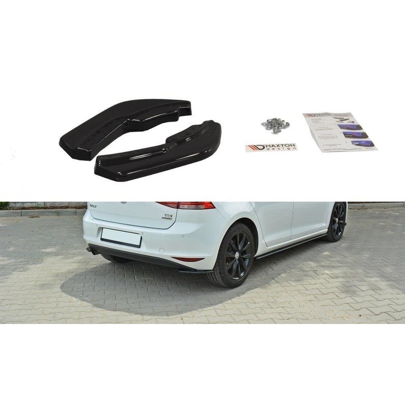 REAR SIDE SPLITTERS VW GOLF MK7 STANDARD GLOSS BLACK