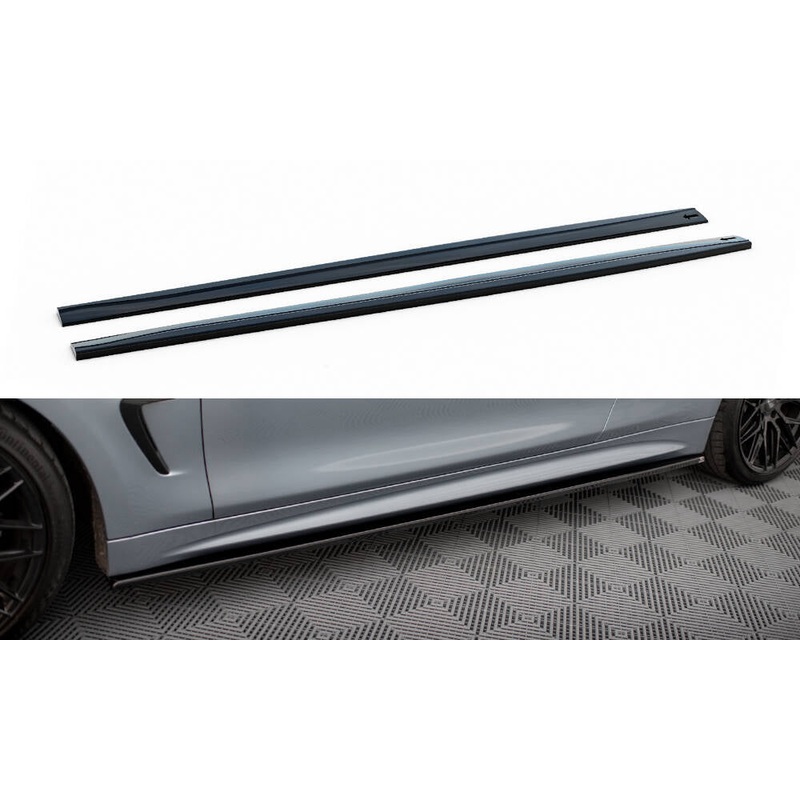 SIDE SKIRTS DIFFUSERS BMW 4 F32 M-PACK GLOSS BLACK