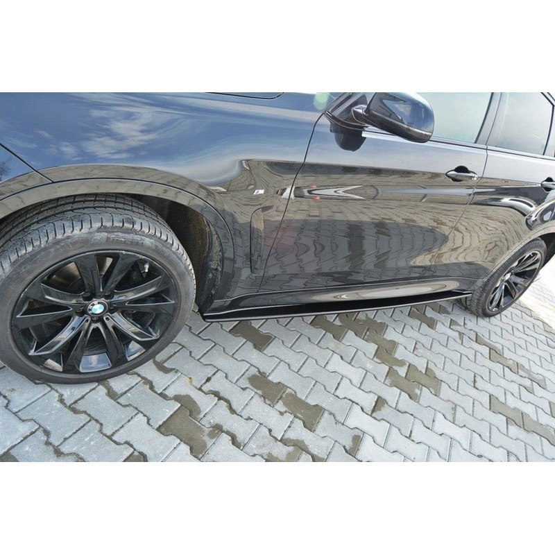 SIDE SKIRTS DIFFUSERS BMW X6 F16 MPACK GLOSS BLACK