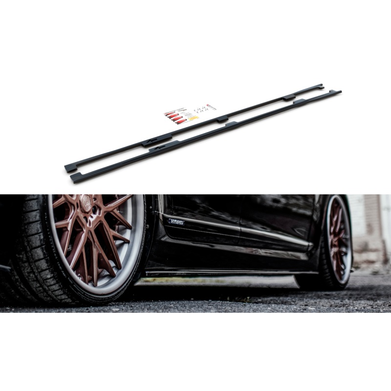 SIDE SKIRTS DIFFUSERS LEXUS LS LONG WHEELBASE MK4 FACELIFT GLOSS BLACK