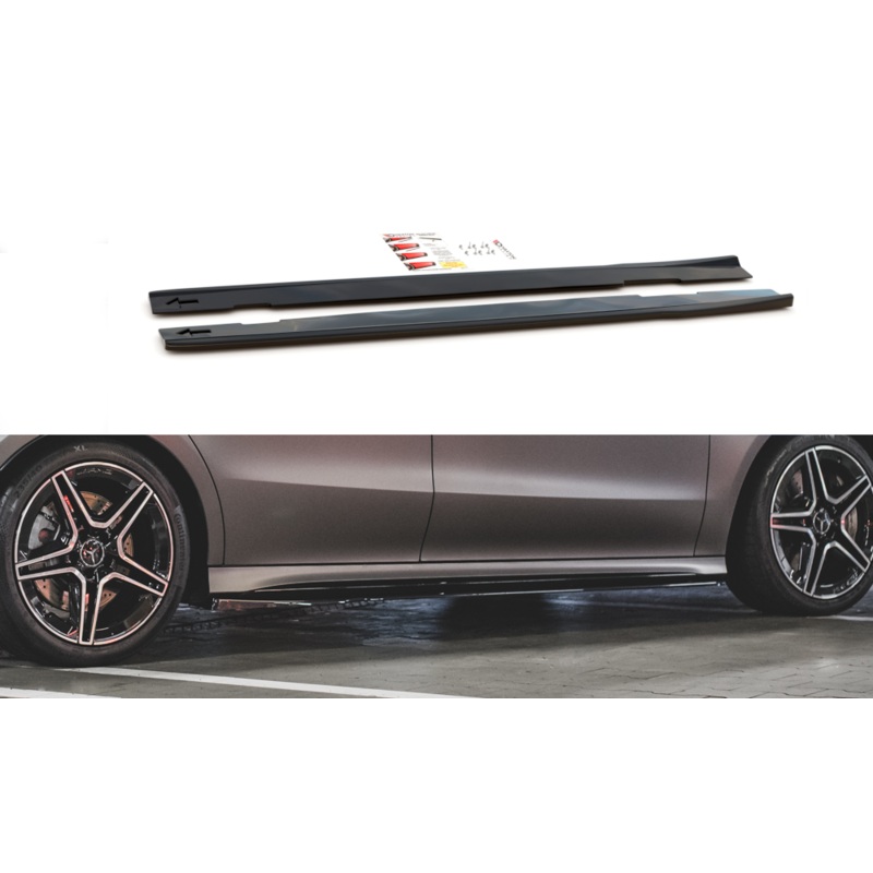SIDE SKIRTS DIFFUSERS MERCEDES-AMG CLA 35 / 45 C118 GLOSS BLACK