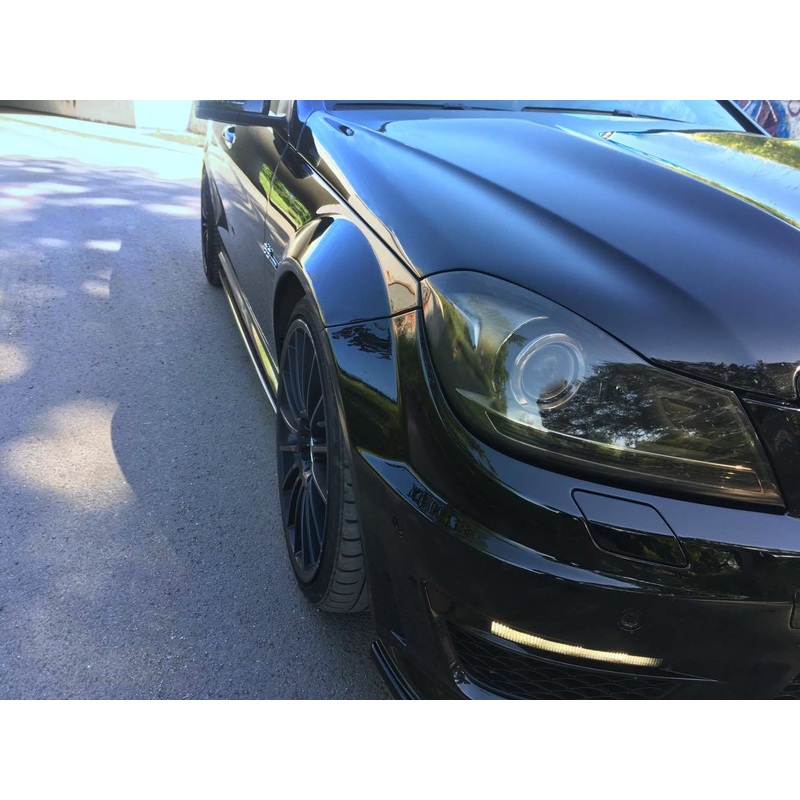 SIDE SKIRTS DIFFUSERS MERCEDES-BENZ AMG C63 W204 FACELIFT GLOSS BLACK
