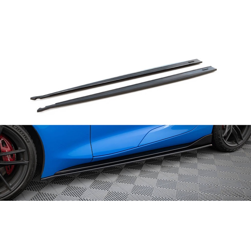 SIDE SKIRTS DIFFUSERS V.1 TOYOTA SUPRA MK5 GLOSS BLACK