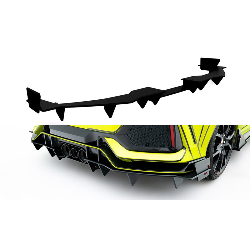 Street Pro Rear Valance Honda Civic X Type R BLACK