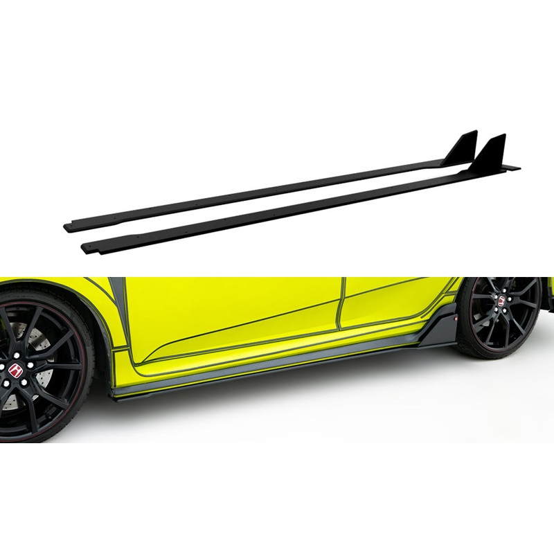 Street Pro Side Skirts Diffusers Honda Civic Type R Mk10 BLACK