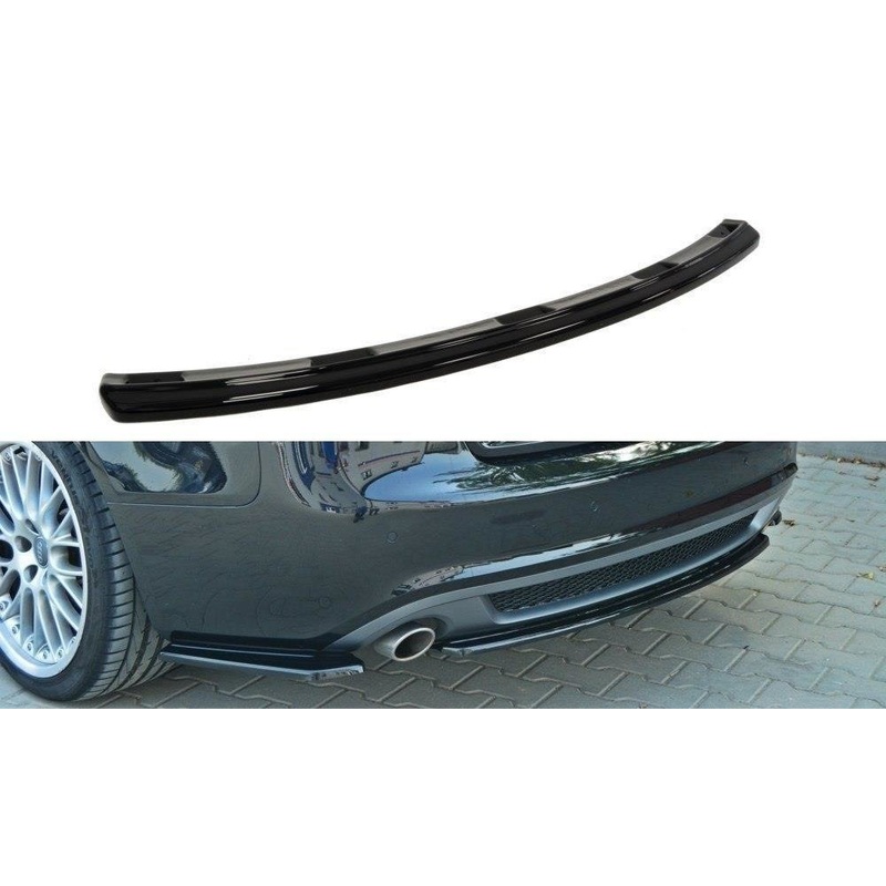 CENTRAL REAR SPLITTER AUDI A5 S-LINE 8T COUPE / SPORTBACK (WITHOUT A VERTICAL BAR) GLOSS BLACK