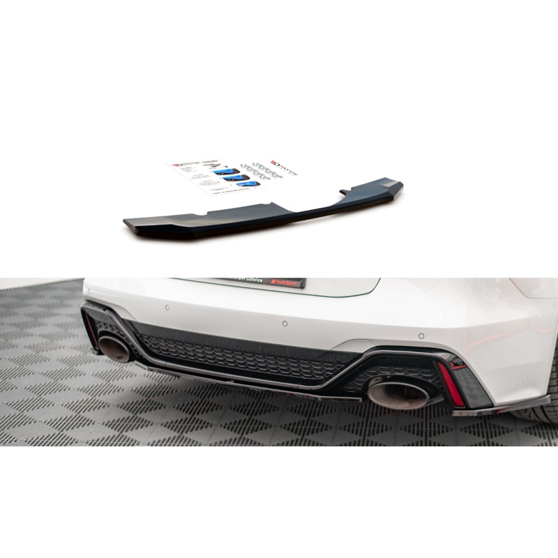 CENTRAL REAR SPLITTER AUDI RS6 C8 GLOSS BLACK