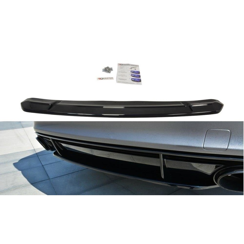 CENTRAL REAR SPLITTER AUDI RS7 C7 FL GLOSS BLACK