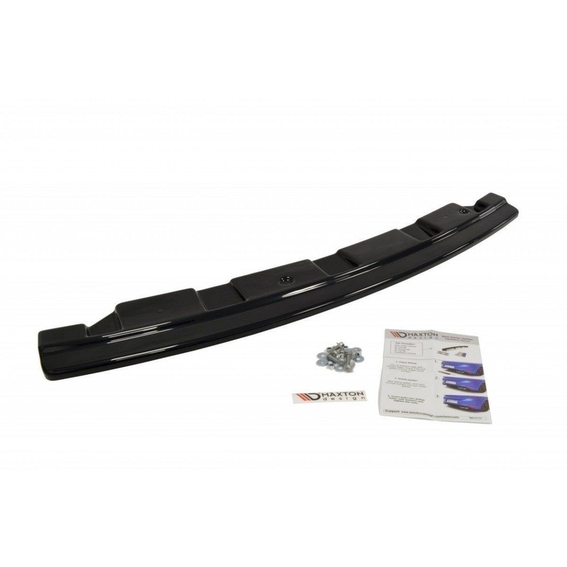 CENTRAL REAR SPLITTER BMW 5 F11 M-PACK - WITHOUT VERTICAL BARS (FITS TWO SINGLE EXHAUST ENDS) GLOSS BLACK