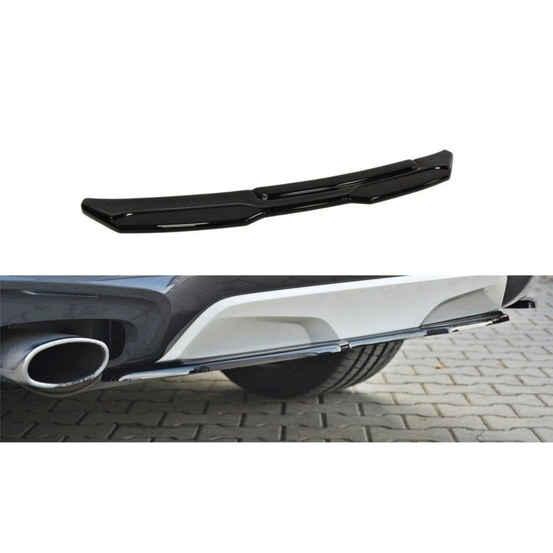 CENTRAL REAR SPLITTER BMW X4 M-PACK (WITHOUT A VERTICAL BAR) GLOSS BLACK