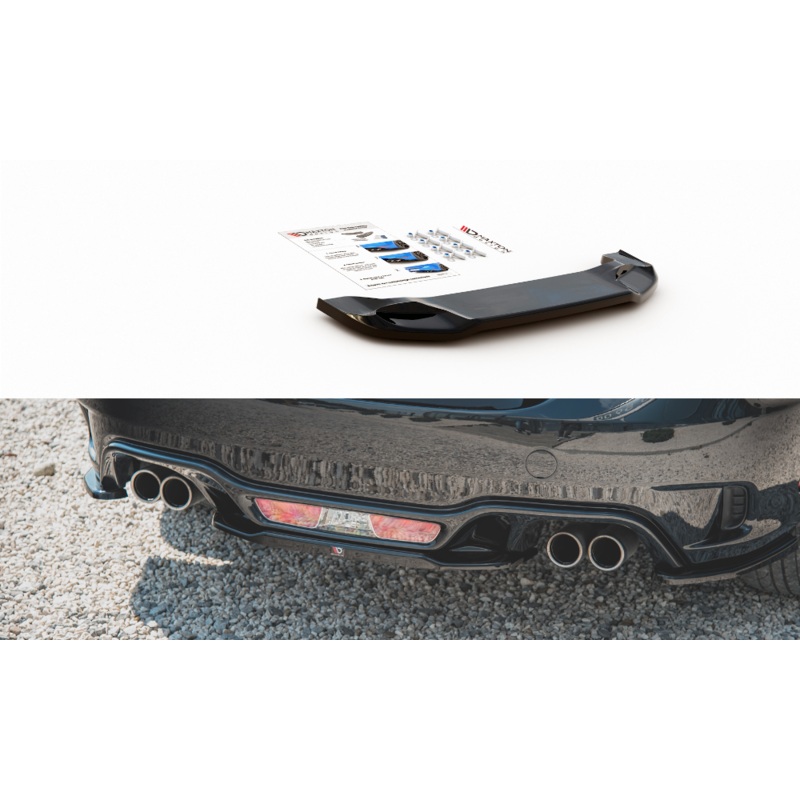 CENTRAL REAR SPLITTER FIAT 124 SPIDER ABARTH Gloss Black