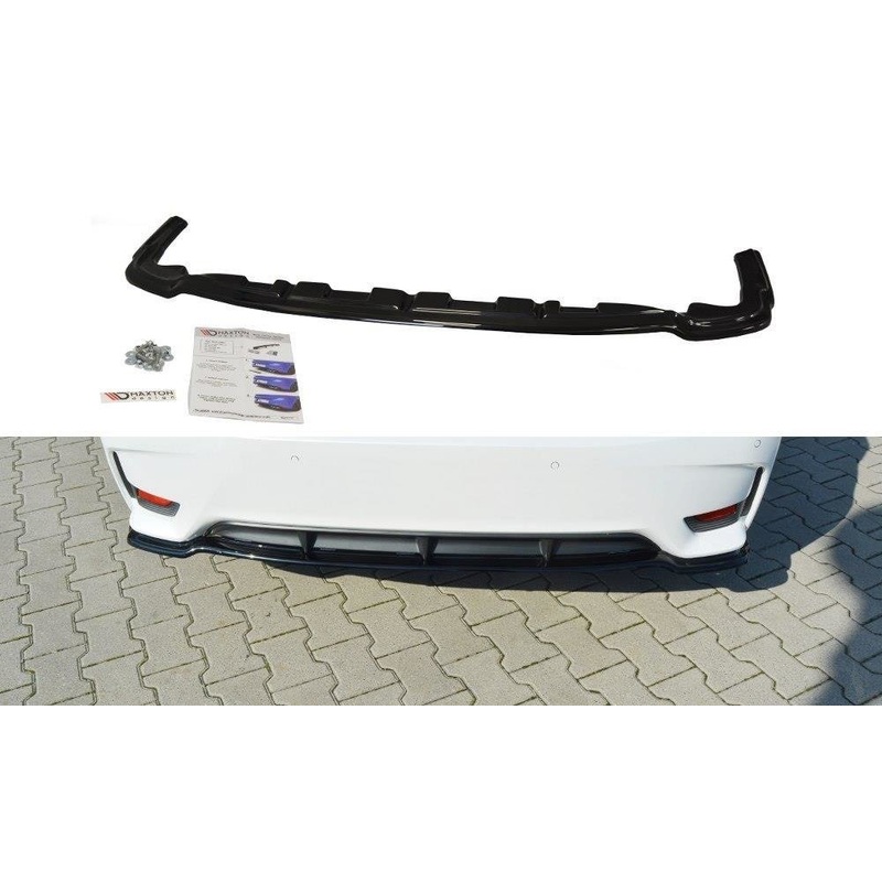 CENTRAL REAR SPLITTER LEXUS CT MK1 FACELIFT (WITHOUT VERTICAL BARS) GLOSS BLACK