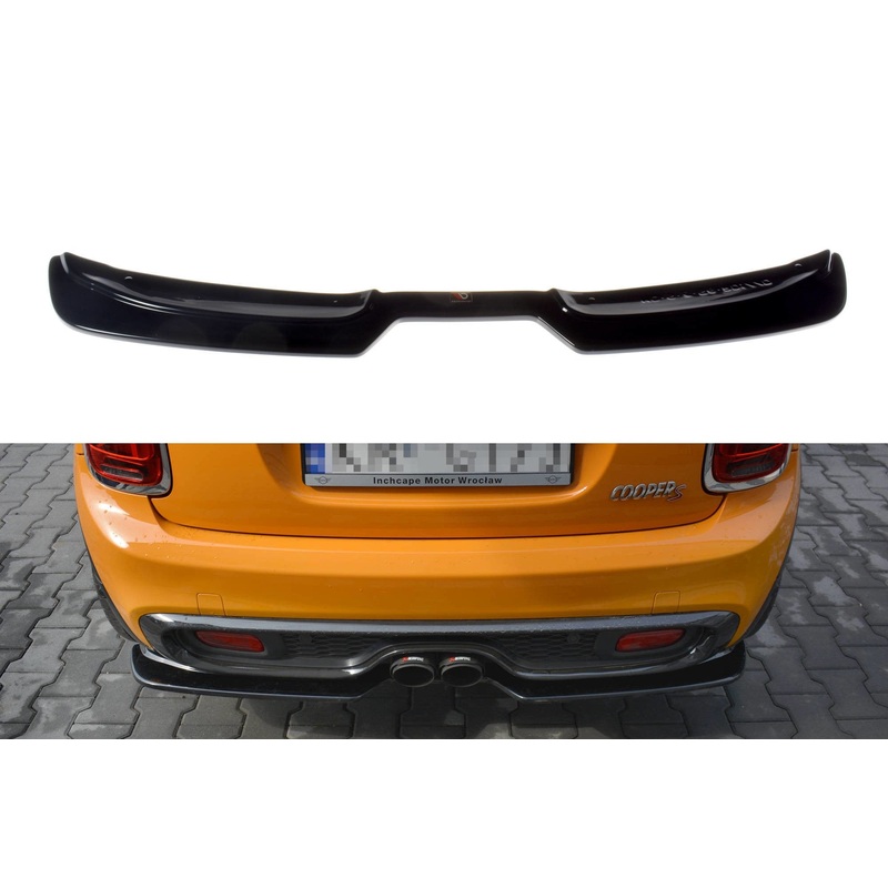 CENTRAL REAR SPLITTER MINI COOPER S MK3 PREFACE 3-DOOR (F56) GLOSS BLACK