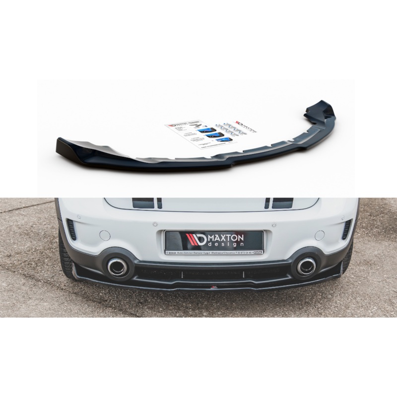 CENTRAL REAR SPLITTER MINI COUNTRYMAN MK1 JCW GLOSS BLACK