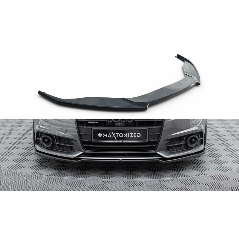 FRONT SPLITTER AUDI S6 / A6 S-LINE C7 FL GLOSS BLACK