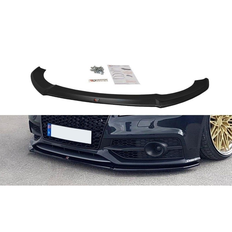 FRONT SPLITTER V.1 AUDI S7 / A7 S-LINE C7 GLOSS BLACK
