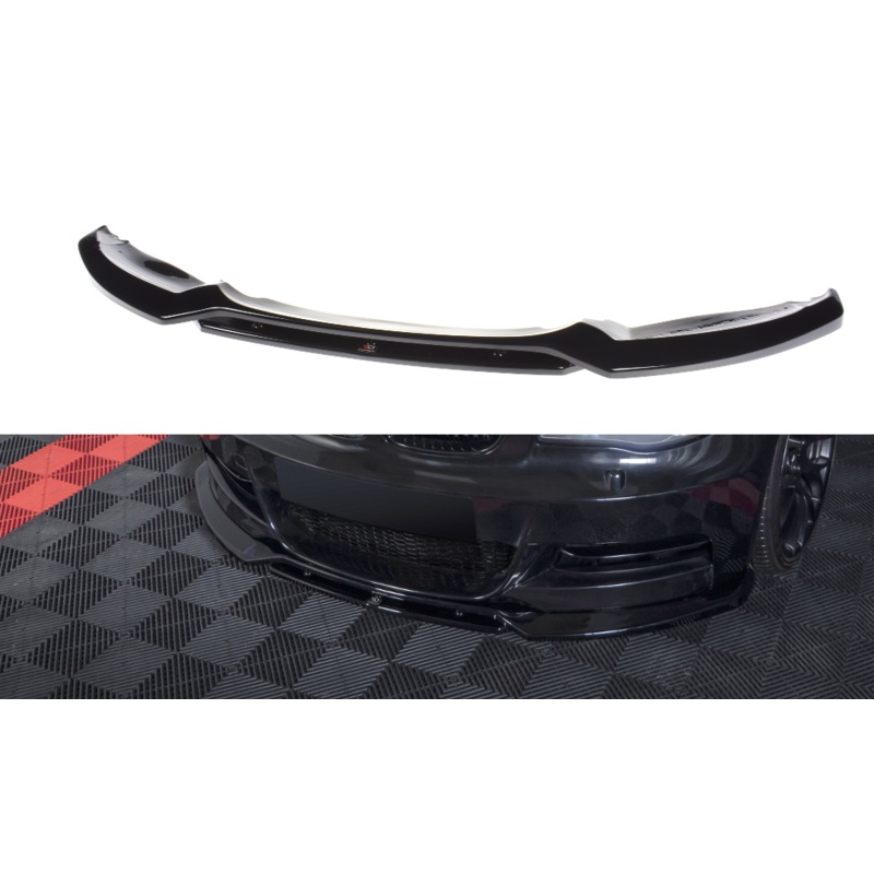 FRONT SPLITTER V.1 BMW 1 E82 FACELIFT M-PACK GLOSS BLACK