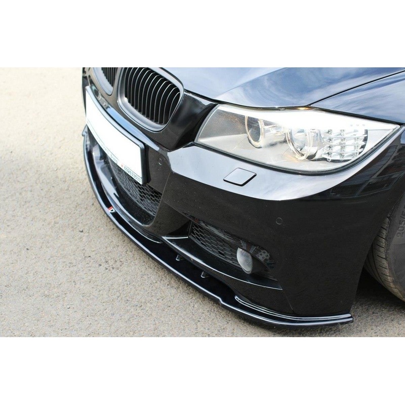 FRONT SPLITTER V.1 BMW 3 E91 M-PACK FACELIFT GLOSS BLACK