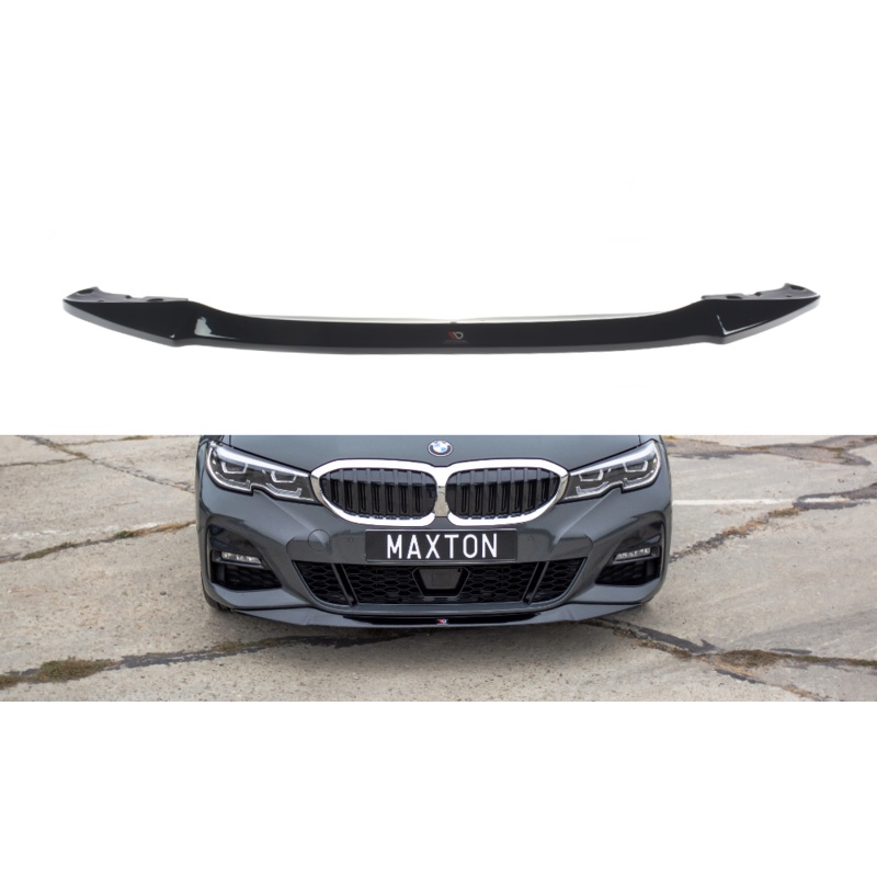 FRONT SPLITTER V.1 BMW 3 G20 M-PACK GLOSS BLACK