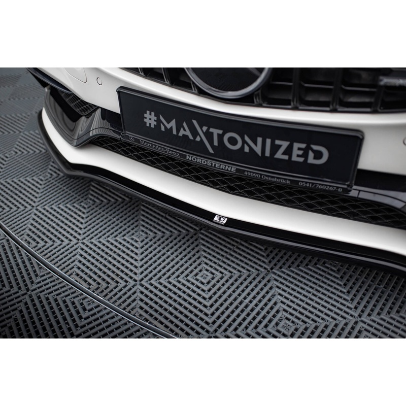 FRONT SPLITTER V.1 MERCEDES C-CLASS S205 63AMG ESTATE/LIMUSINE GLOSS BLACK