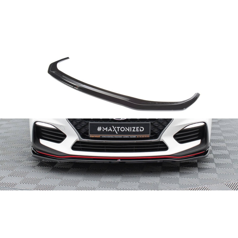 FRONT SPLITTER V.2 HYUNDAI I30 N (ELANTRA GT) MK3 HATCHBACK / FASTBACK GLOSS BLACK