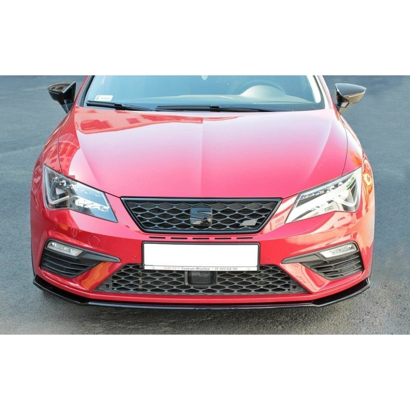 FRONT SPLITTER V.2 SEAT LEON MK3 CUPRA/ FR FACELIFT GLOSS BLACK